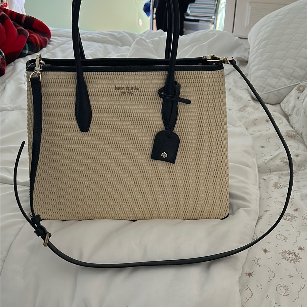 Kate Spade navy and Cream Tote Bag with shoulder strap